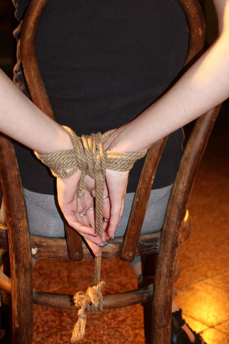 17P Dark haired has her tits groped against her will while she's bound and gagged