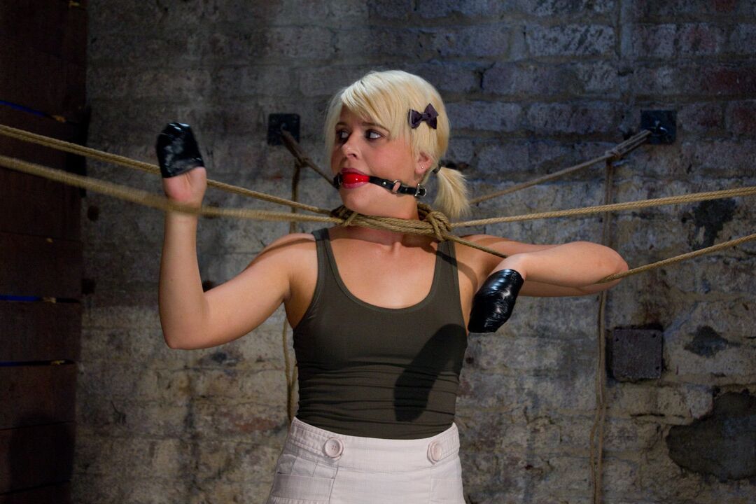 17P Short haired Kelly Surfer gets tied up and humiliated in the basement