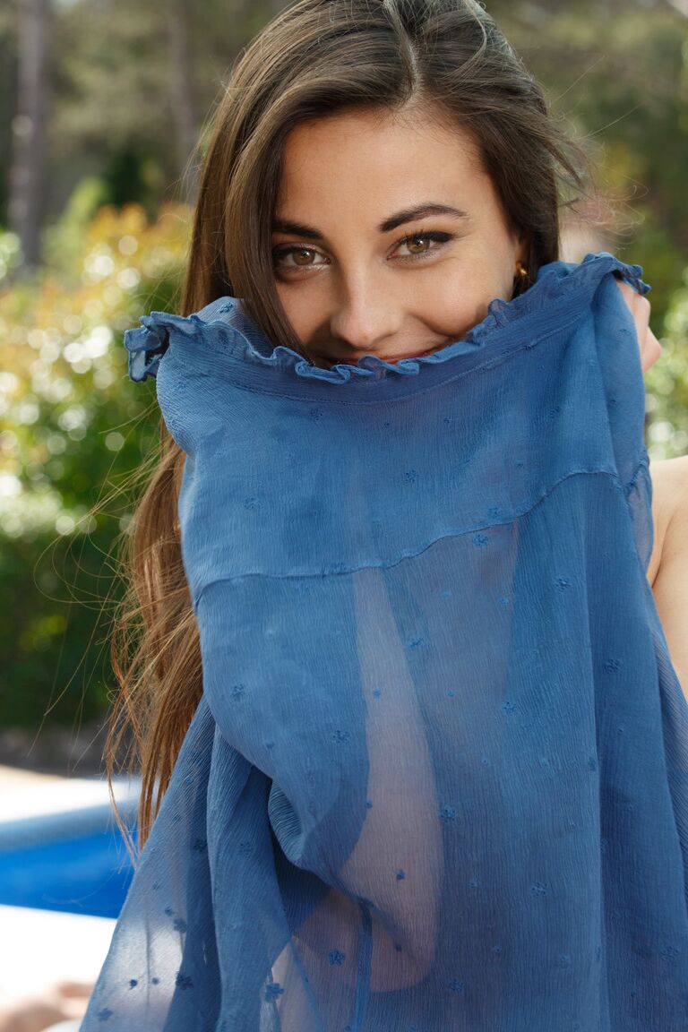 17P Lorena B strips her see through shirt off and shows her goodies by the pool
