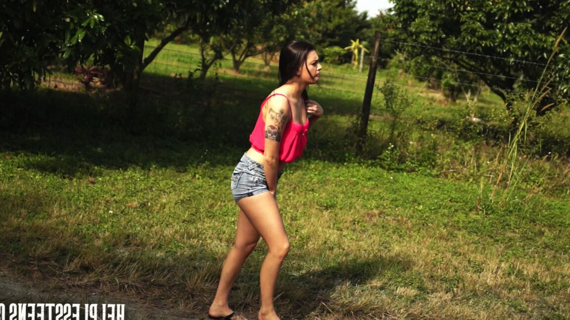 15P Dark haired teen Rachael Madori is tied up and banged after hitching a ride