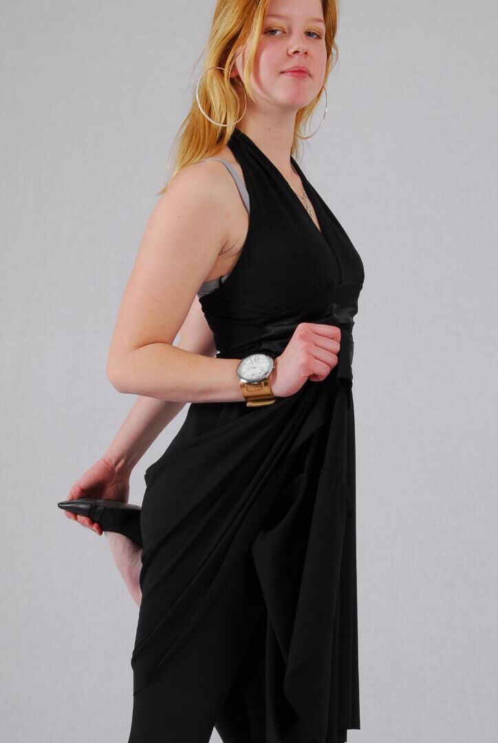 16P Kylie wearing her own Geneva huge cuff watch