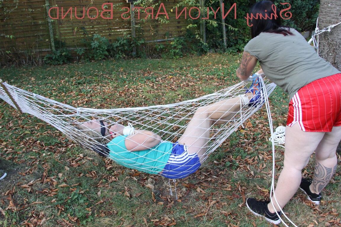 16P Watching Jill and Sophie wearing shiny nylon shorts and tshirts while Jill