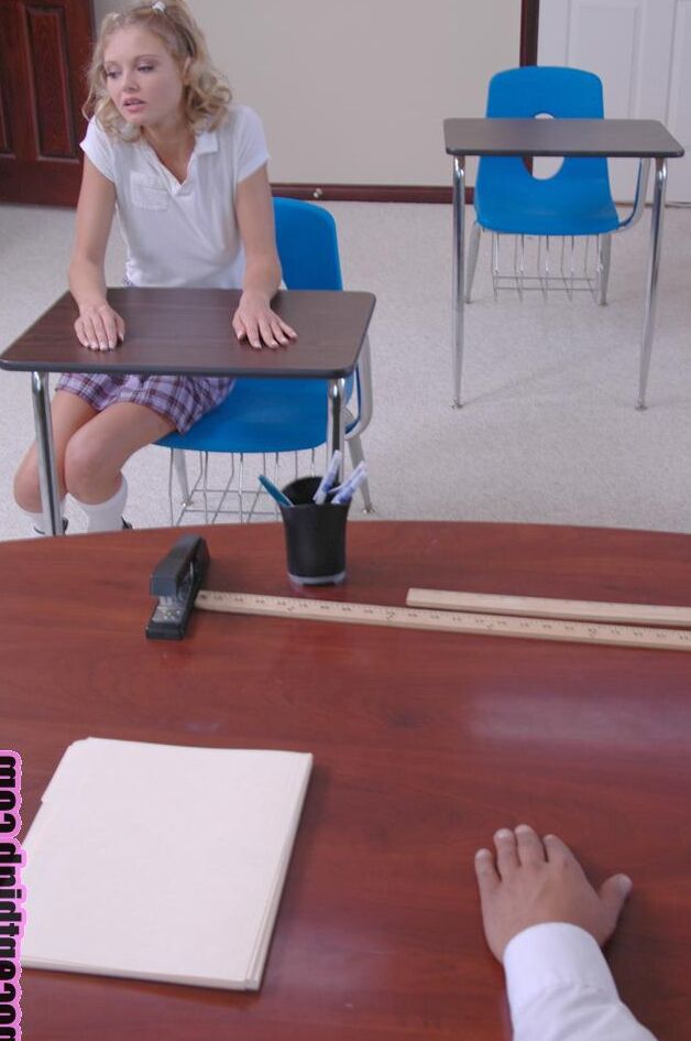 21P Teen Emily Evermoore sucks her principals cock so she doesn't get expelled
