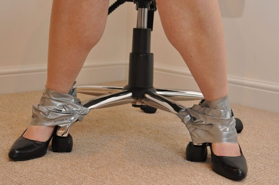 12P Slut Tied Virgin Emma brought to the office for her punishment