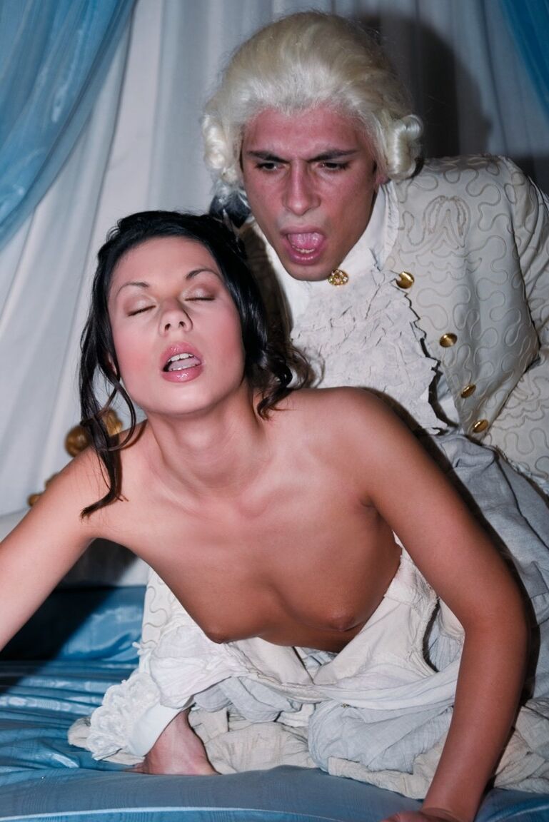 21P Young maid Vanessa May getting analized in a wild double penetration threesome