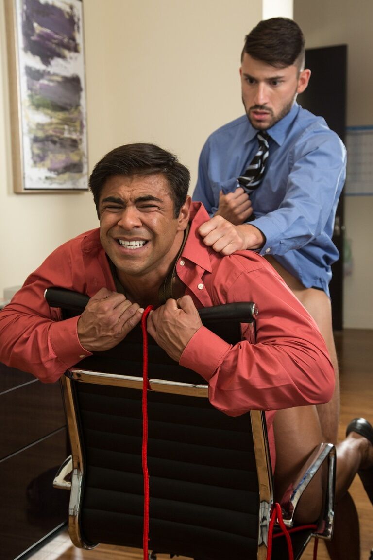 21P Kinky gays Scott Demarco and Draven Navarro fuck each other in the office