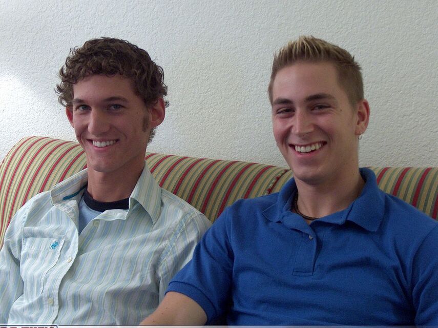 21P College roommates Wade & Thomas strip naked & tease with their delicious cocks