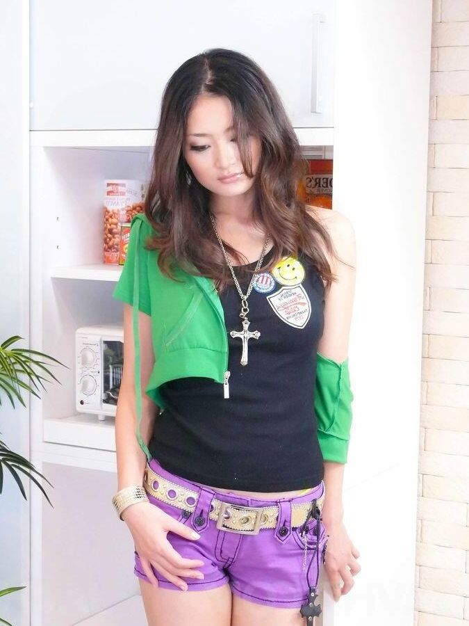 16P Lovely Risa seduced with toys and nailed in the kitchen