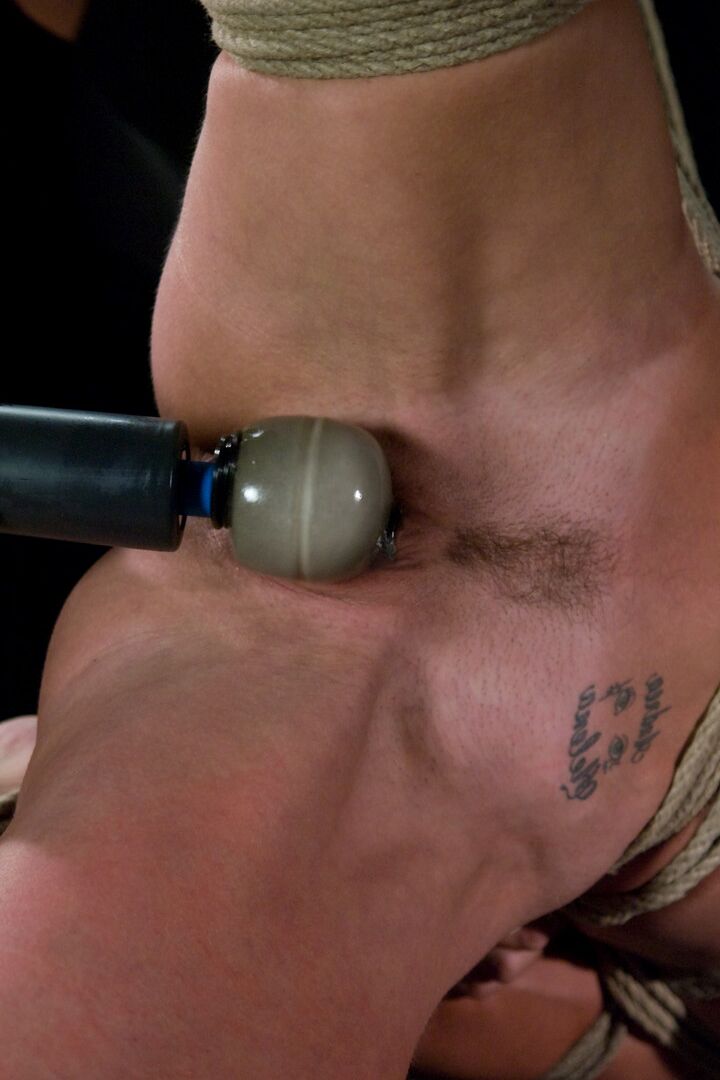 17P Felony experiences rope bondage while being pleasured by a sex toy