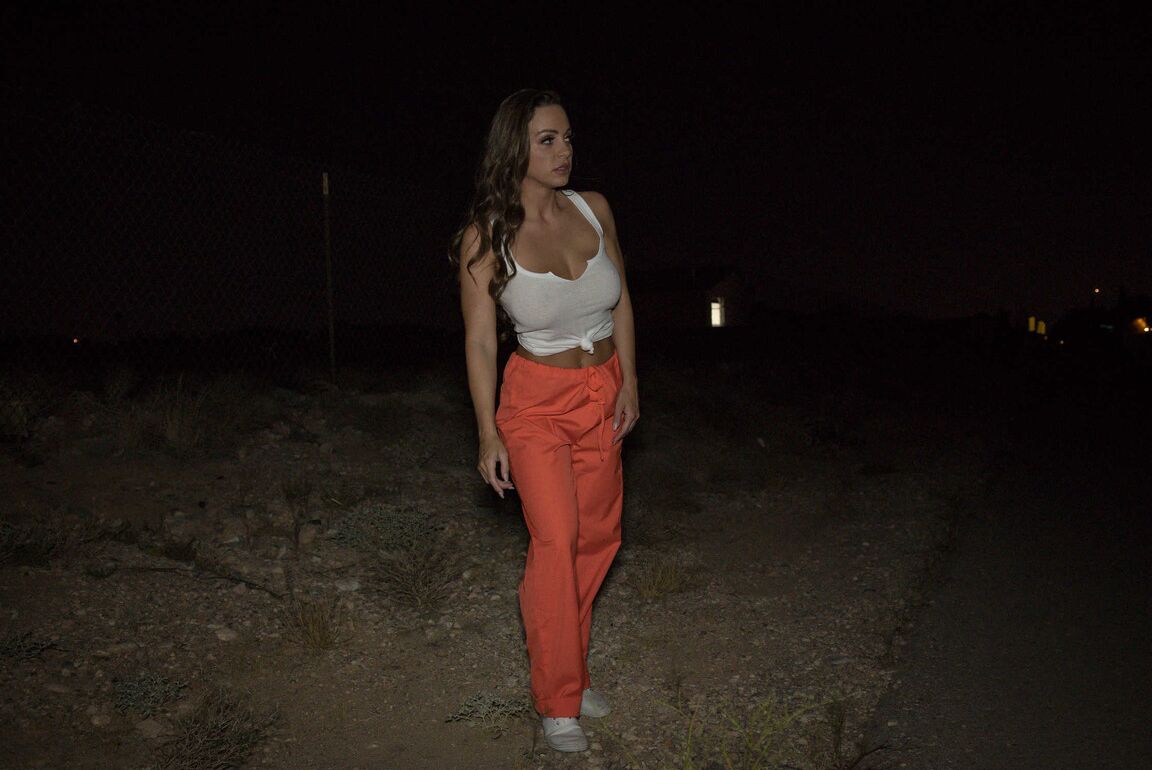 21P Horny escaped inmate Abigail Mac fucks a guy having a night out with his GF