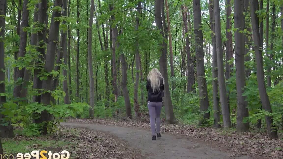 15P Victoria Pure squats to piss on a path in the city