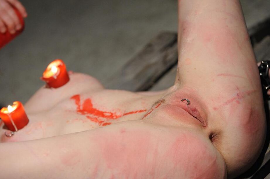 16P Chained and collared female is subjected to painful torture session