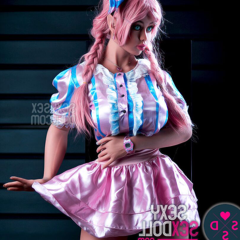 21P Boneca sexual elfa de cabelos rosa e olhos azuis, Ayla, revelando seus peitos enormes e suculentos