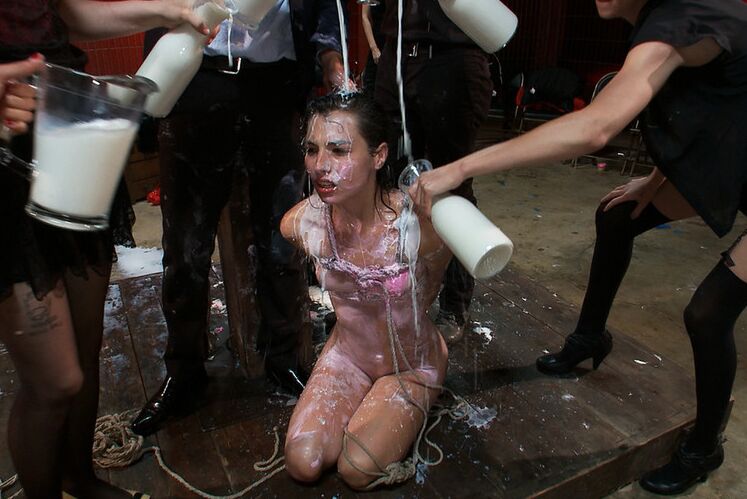 13P Kristine Kahill is smothered in sweets and turned into dessert for a crowd of