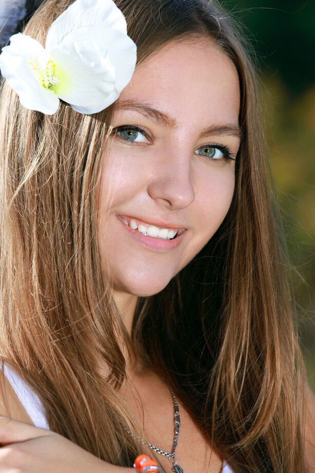 18P Teen solo Izabel A gets naked on a blanket up against a tree