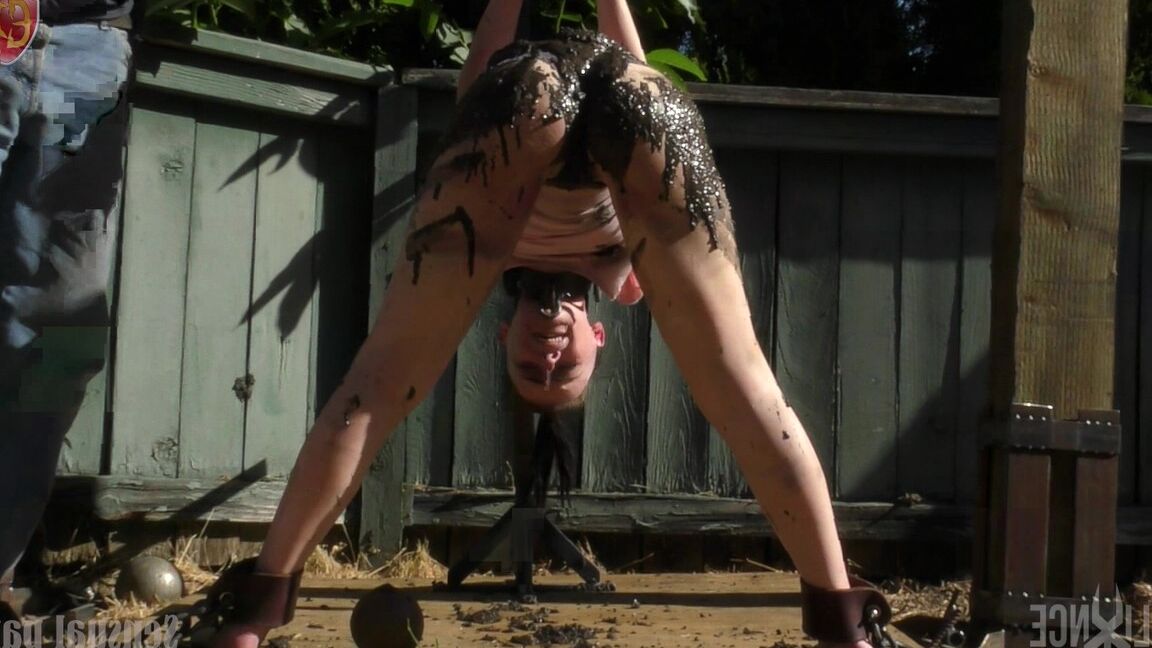 14P White pain slut Abigail Annalee is put thru her paces during outdoor action