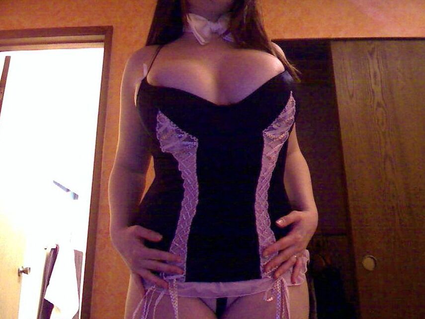 12P Kayla leans over and her huge tits are almost falling out of her top