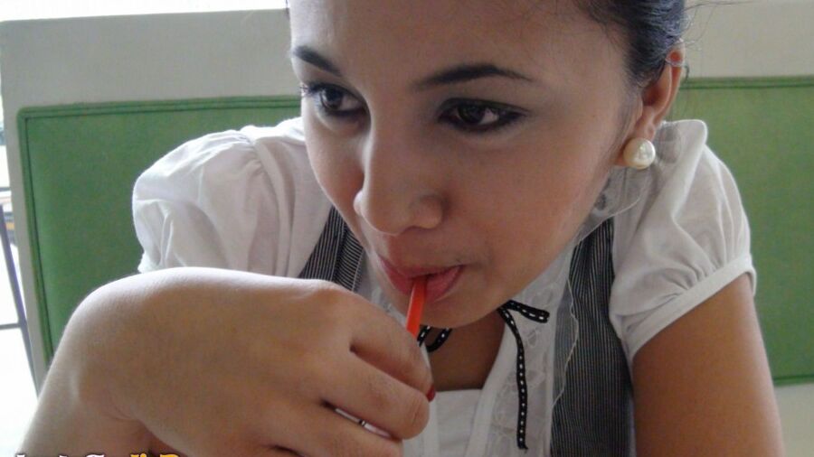 15P Filipina office worker Ashley sucks a cock in POV mode after work