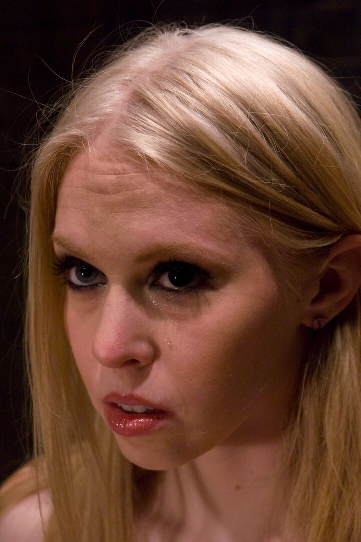 17P Natural blonde Sarah Jane Ceylon undresses as she gets ready to be suspended
