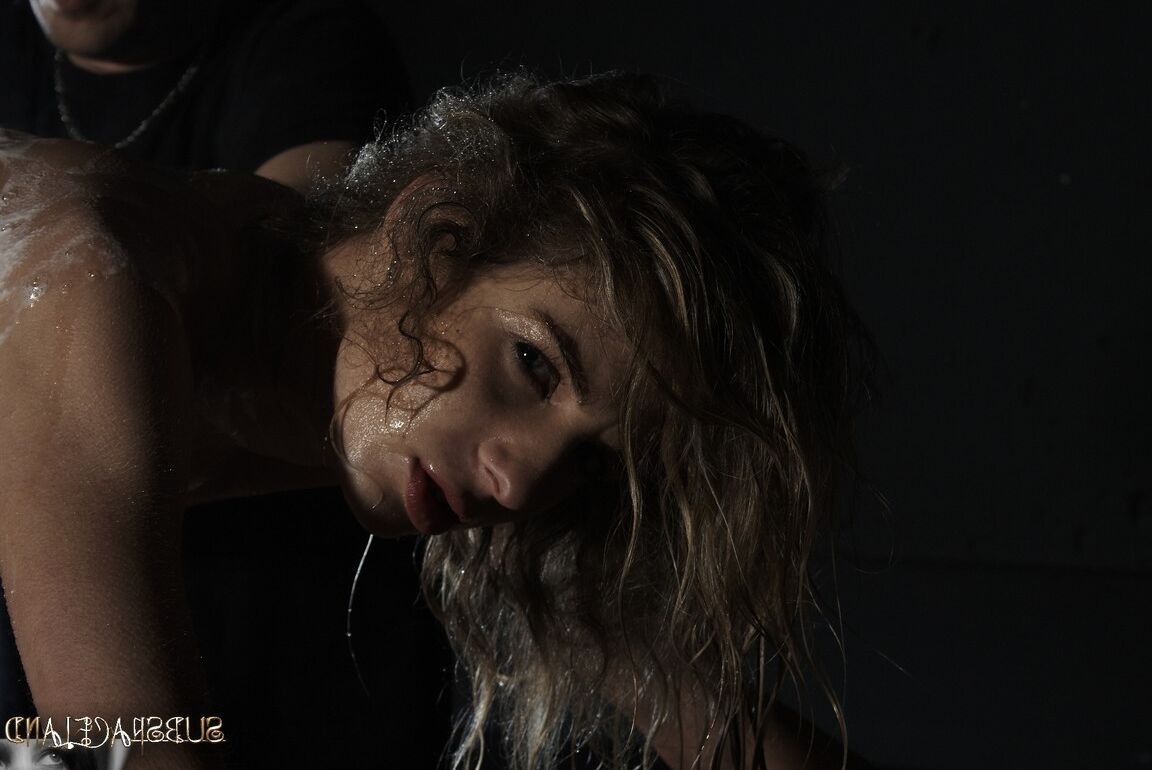16P Slender Mia Hilton suspended & tortured on hands & knees in pit-of-doom BDSM