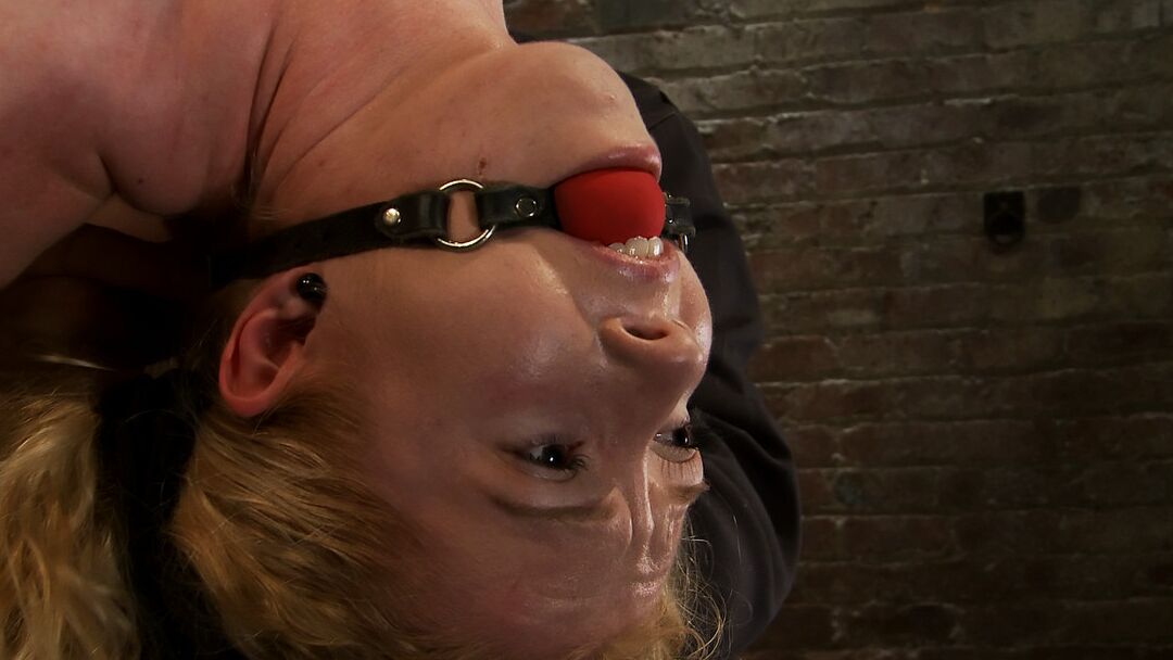 21P Skinny blonde chick Nicki Blue gets tortured while hanging from the ceiling