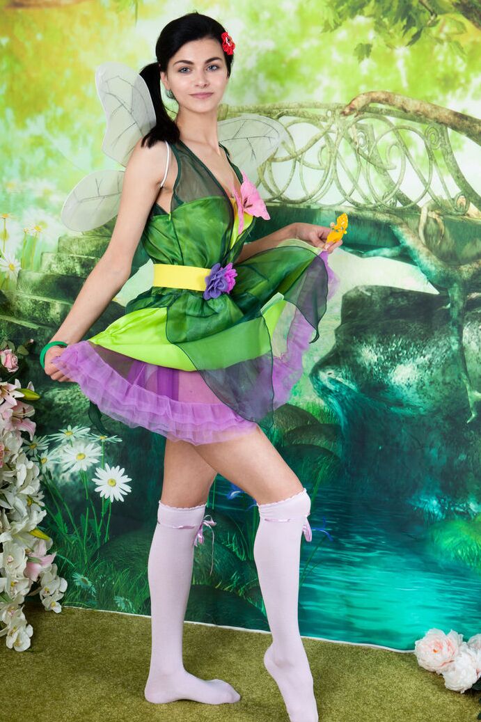 20P Teen first timer Stefany removes cosplay clothing to pose nude by herself
