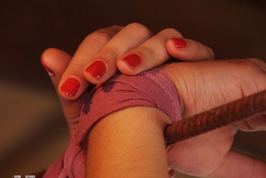 16P Teen babe with an ass to die for Ursula B fingers her bush after working free