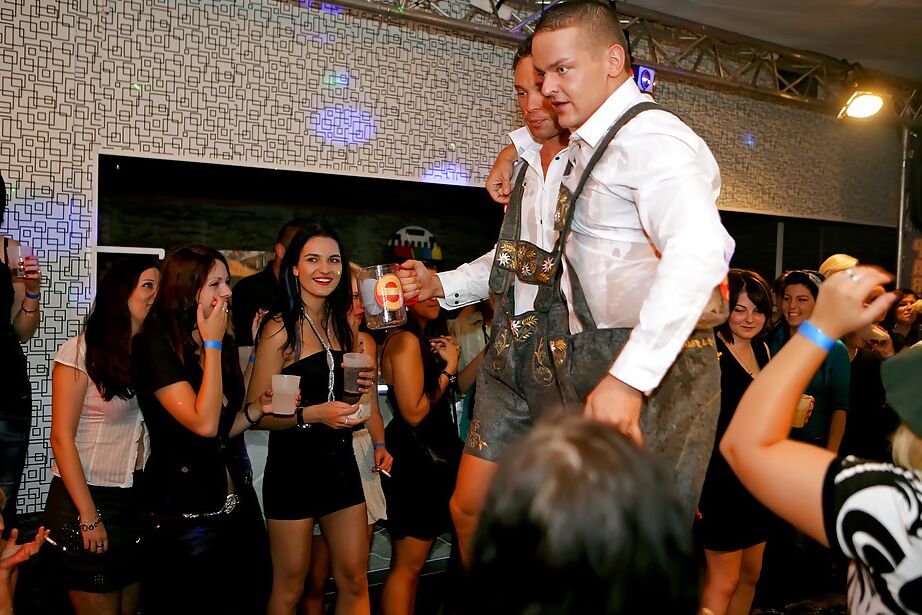 16P Salacious gals going wild and getting dirty at the night club party