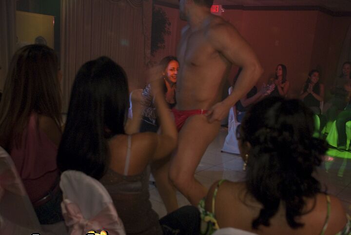 16P CFNM party with clothed cutie enjoying a dancing bear without clothes