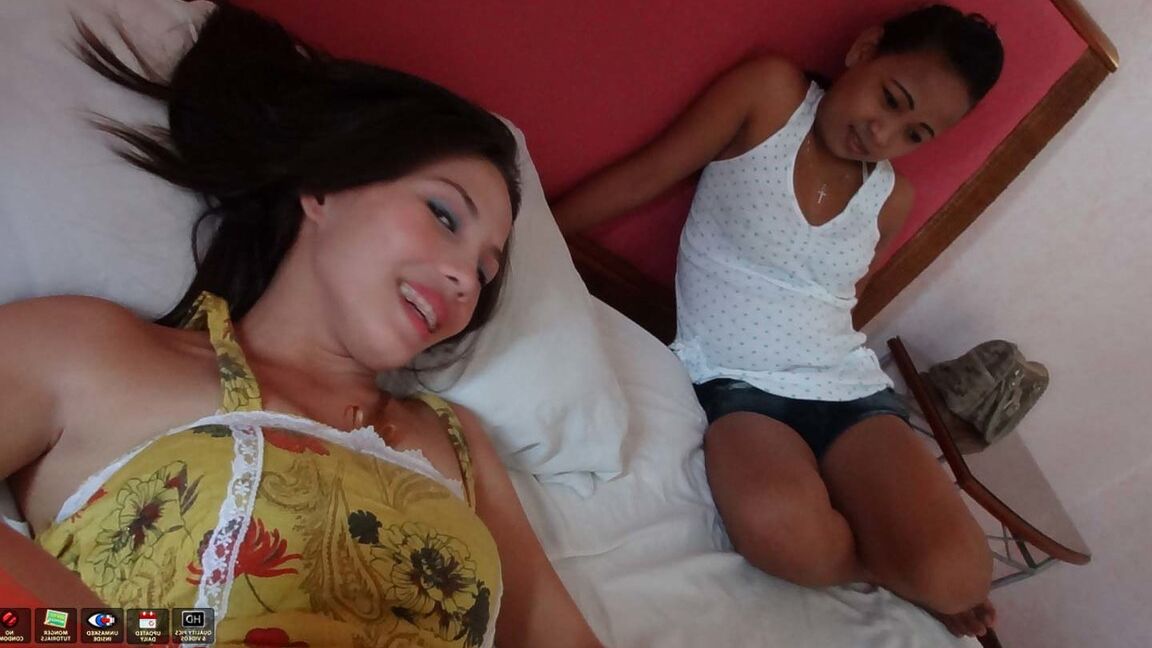 15P Young Asian girls Fhae and Ann have sex with a Farang in POV mode