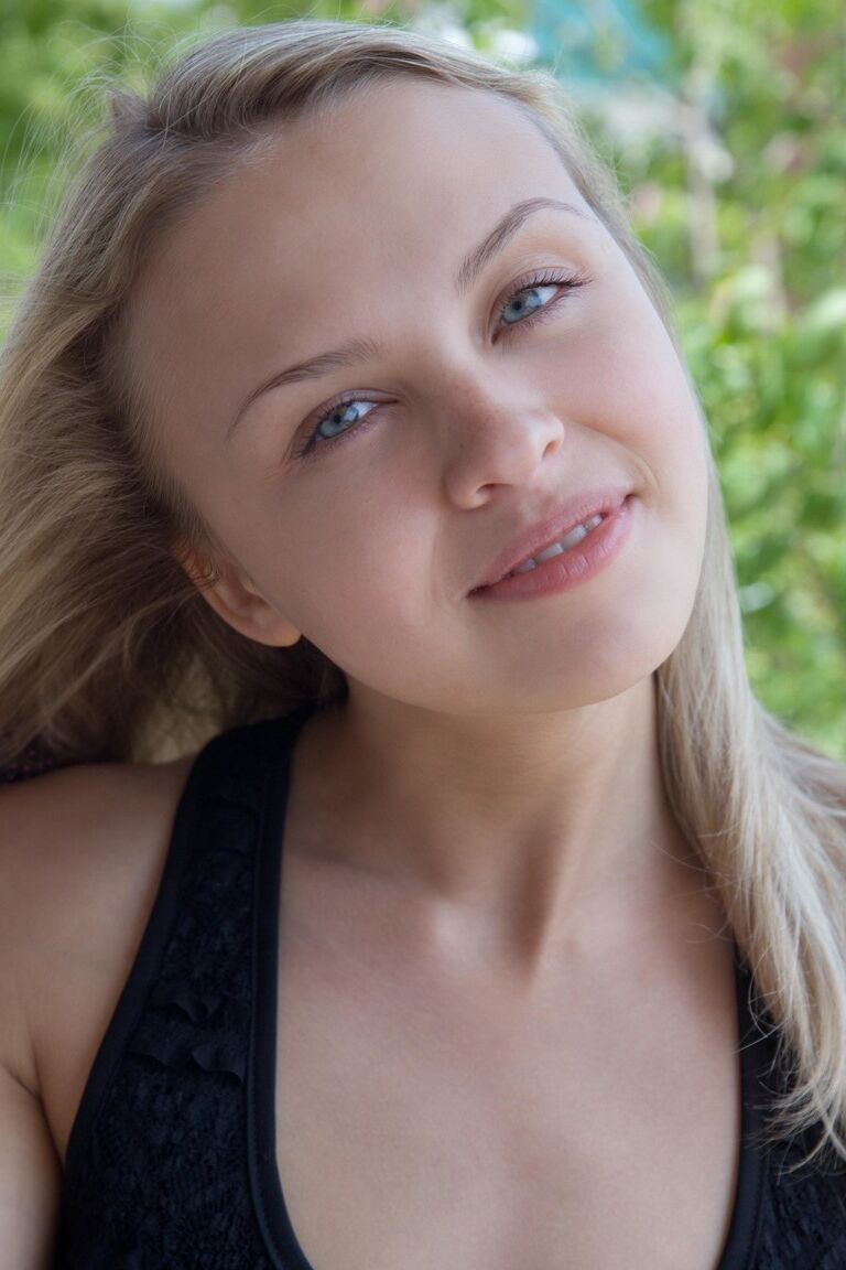 19P Adorable blonde girl Loreen A is joined by a girlfriend while posing nude