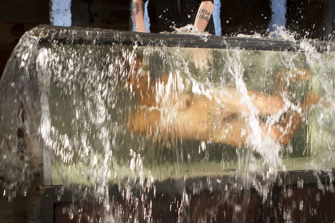 21P Sweet ebony Lotus Lain gets tied up and abused in harsh water bondage action