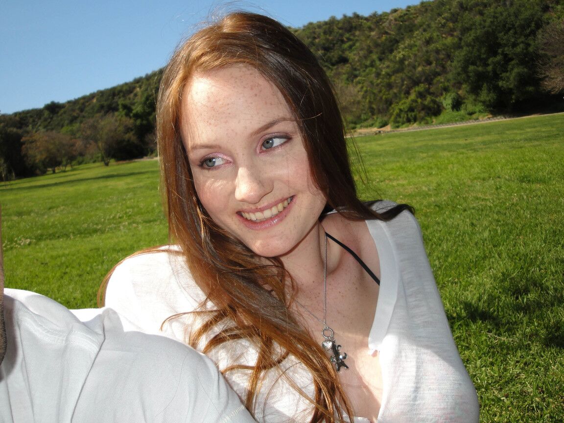 13P Busty redhead Holly Hanse fucking doggystyle & getting covered in cum outdoors
