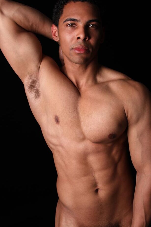 21P Sexy gay ébano modelo Ross tiras