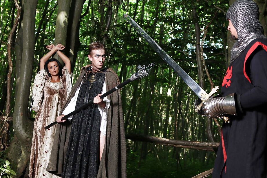 16P Watch Keira Knight featuring in this hardcore costume play scene