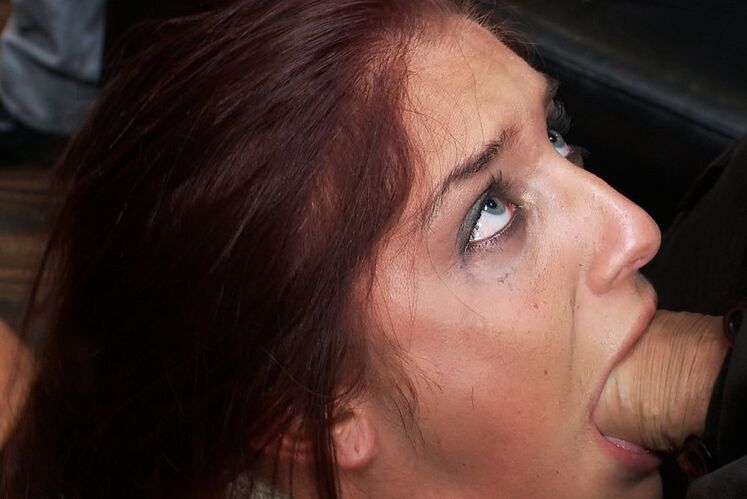11P Giant Ass Smacked by strangers, filled with butt plug while her pussy is