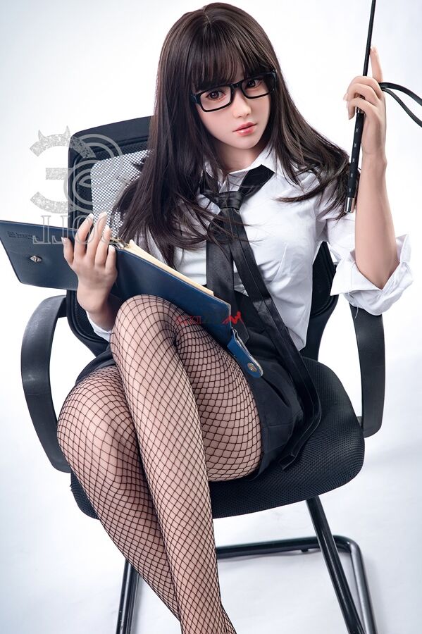20P Jolie poupée sexuelle à lunettes
