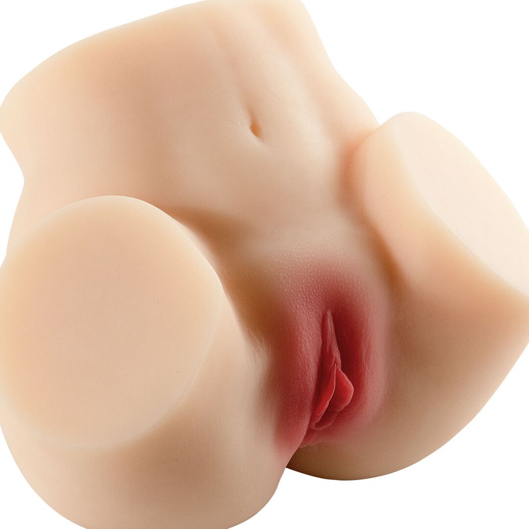 21P Torso de boneca sexual exibido para mostrar a bucetinha super rosa de perto