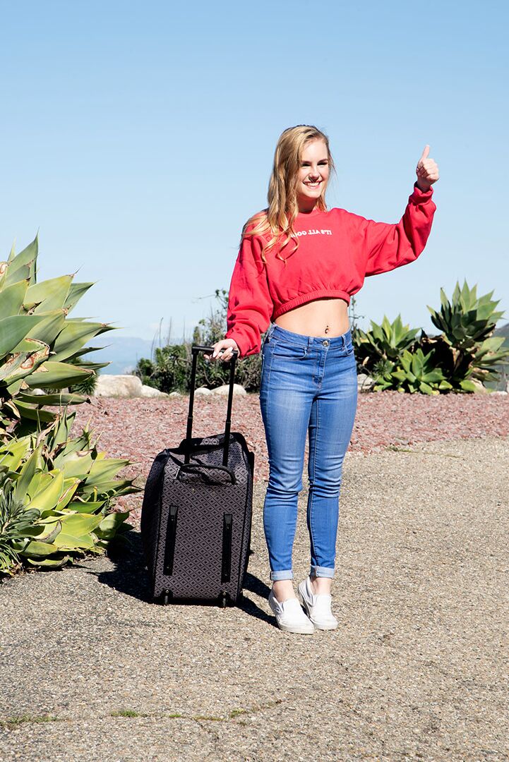 16P Blond girl Natalie Knight exposes her nice tits while hitching a ride in jeans