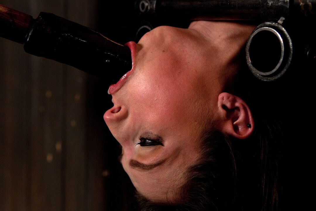 21P Tied up brunette Kristine Kahill enjoys rough toying by her BDSM handler