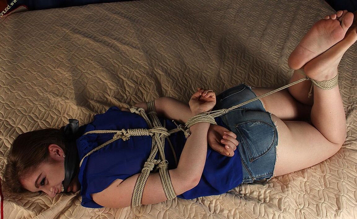16P Bound Feet Tonya is hogtied