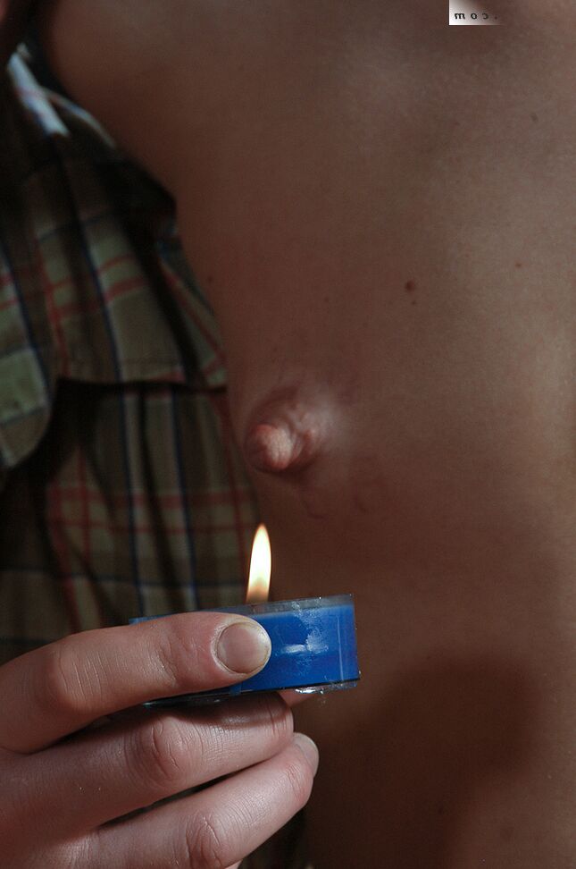 16P Submissive girl with an almost flat chest endures painful nipple torture