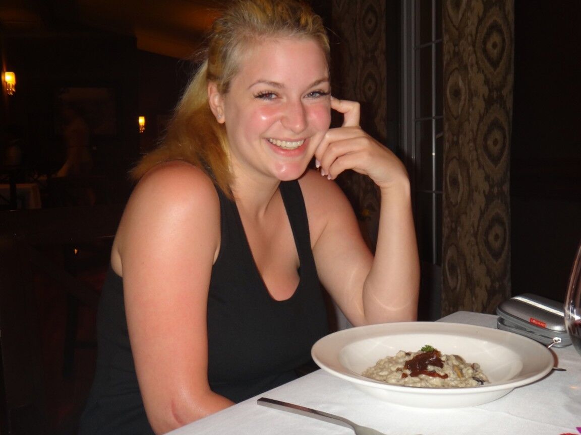 15P Thick blonde Danielle bares her big ass and trimmed twat in candid action