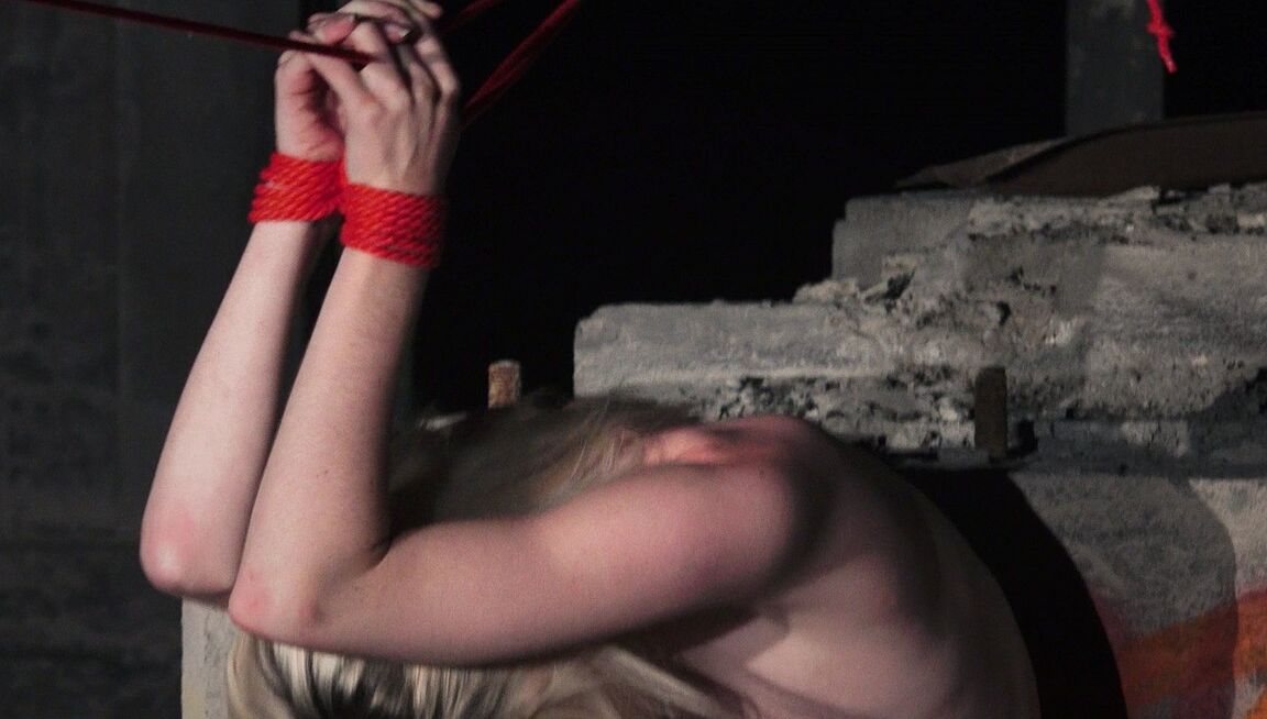 18P Four sex slaves bound to endure painful BDSM torture in abandoned building