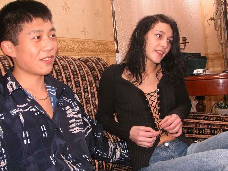 11P Dark haired teen Katya loses her virginity to a pair of boys at the same time