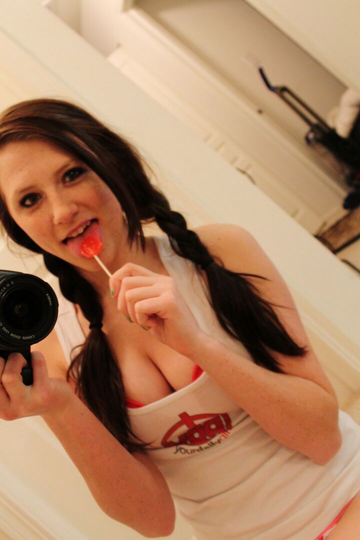 12P Young amateur Freckles 18 takes self shots while getting naked in a mirror