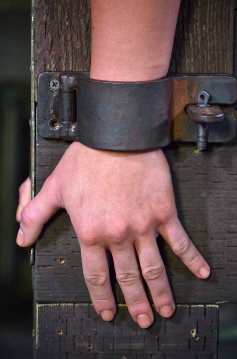16P Naked female Mia Gold endures hardcore BDSM play in a dungeon