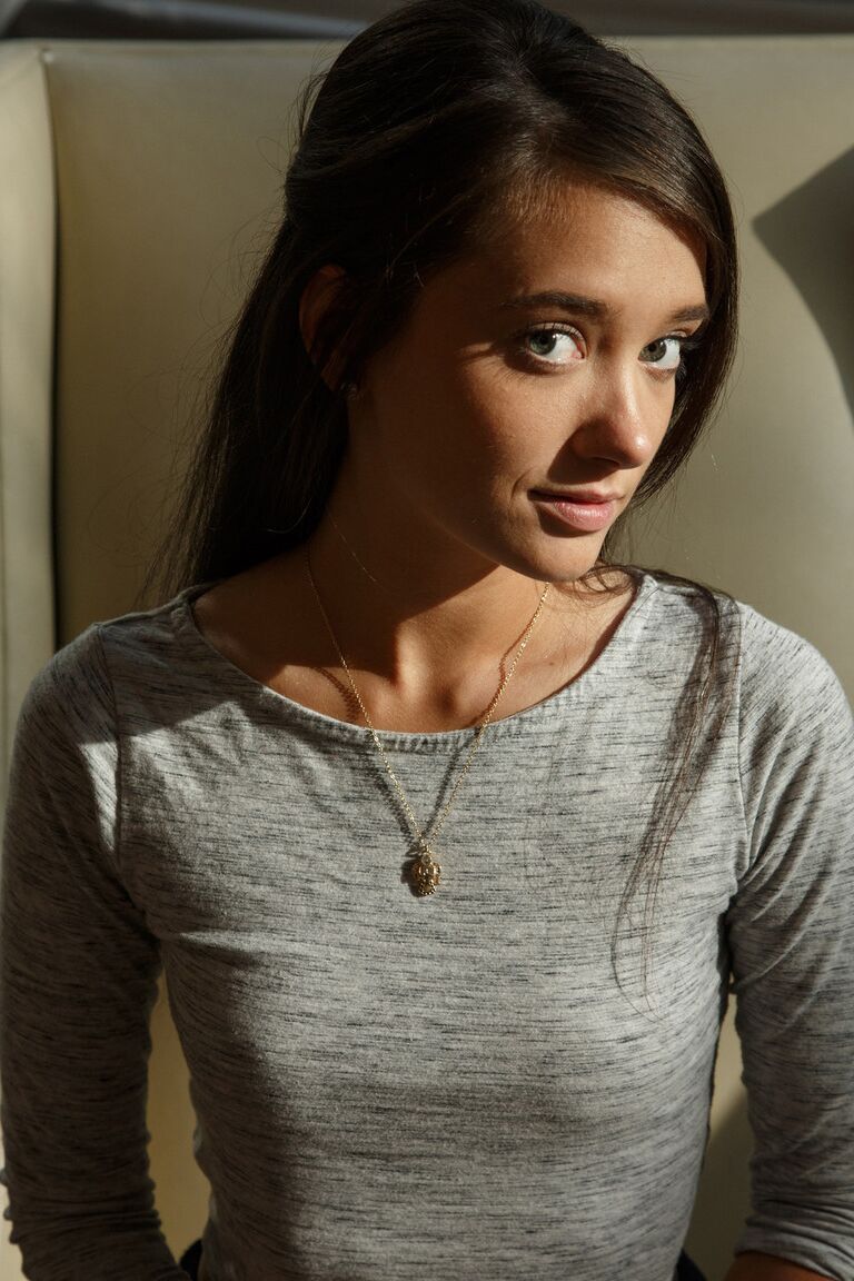11P Petite teen Gia Paige flashes tiny tits & tight ass while posing at the mall