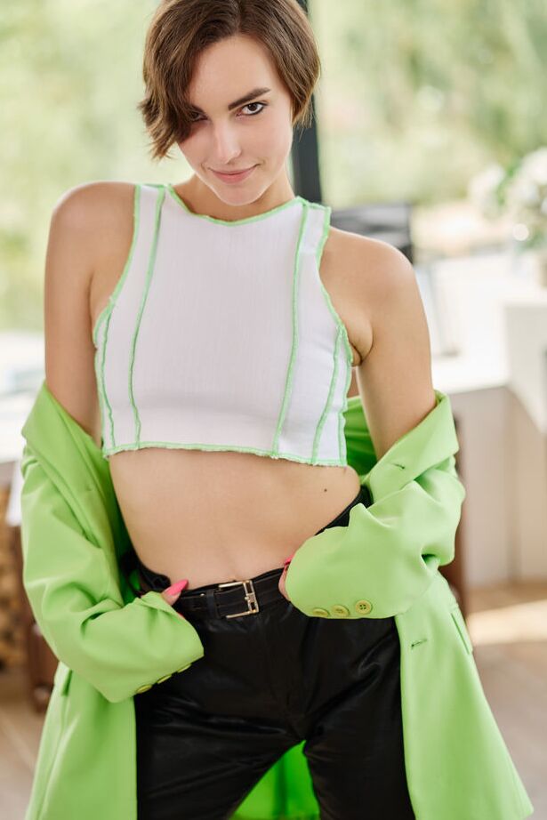 18P Gorgeous new model Erika Luchini loves fashion, making a bold statement with