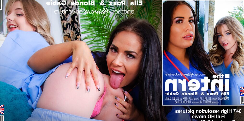 11P Sexe lesbien chaud entre jeunes et vieilles collègues Ella Roxx et Blonde Gabie